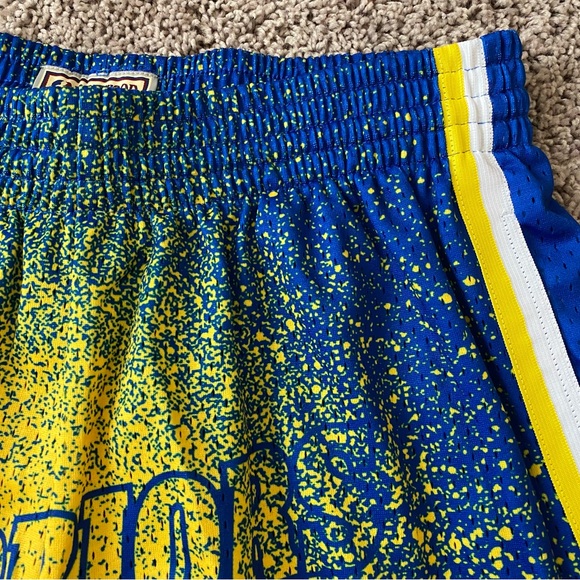 Mitchell and Ness Golden State Warriors GSW Swingman Shorts Size Large NWT Blue - Picture 2 of 3